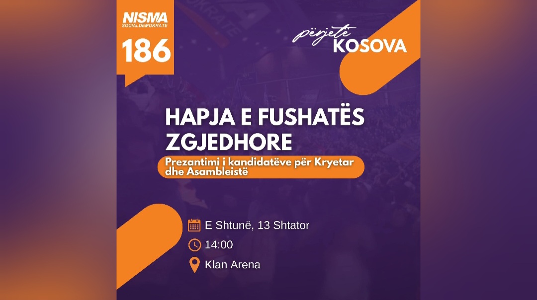 Ekrem Kastrati fton qytetarët e Malishevës në hapjen e fushatës së NISMA Socialdemokrate