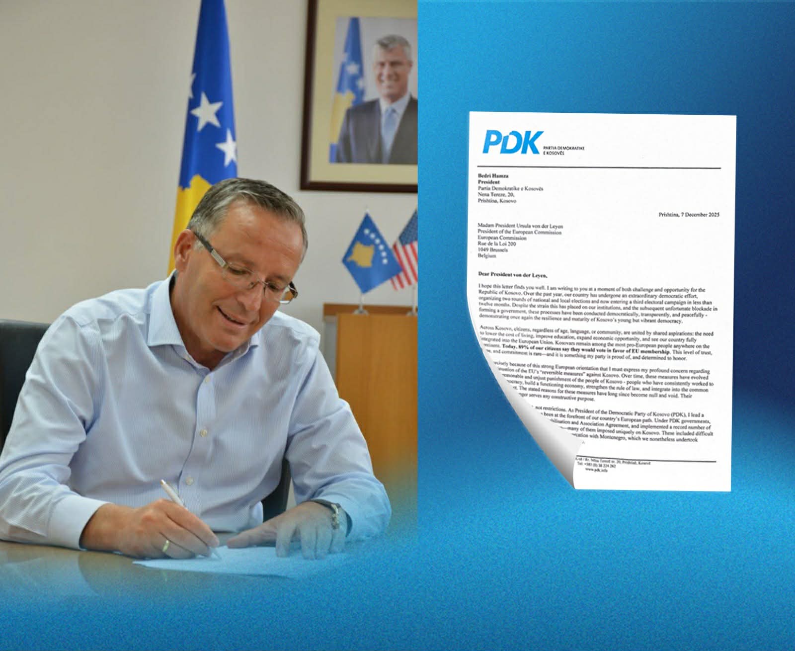 Hamza si burrështetas  i kërkon BE së t i heq sanksionet pavarësisht se kush do ta udhëheqë Kosovën